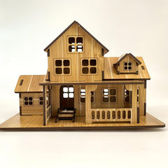 Wooden Puzzle Toy DIY House Model Kits Educational Toys