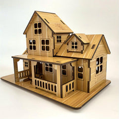 Wooden Puzzle Toy DIY House Model Kits Educational Toys