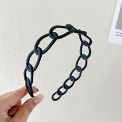 Frosted Wide Brimmed Headband with Hollowed Out Wash Face Hoop Hair Headdress