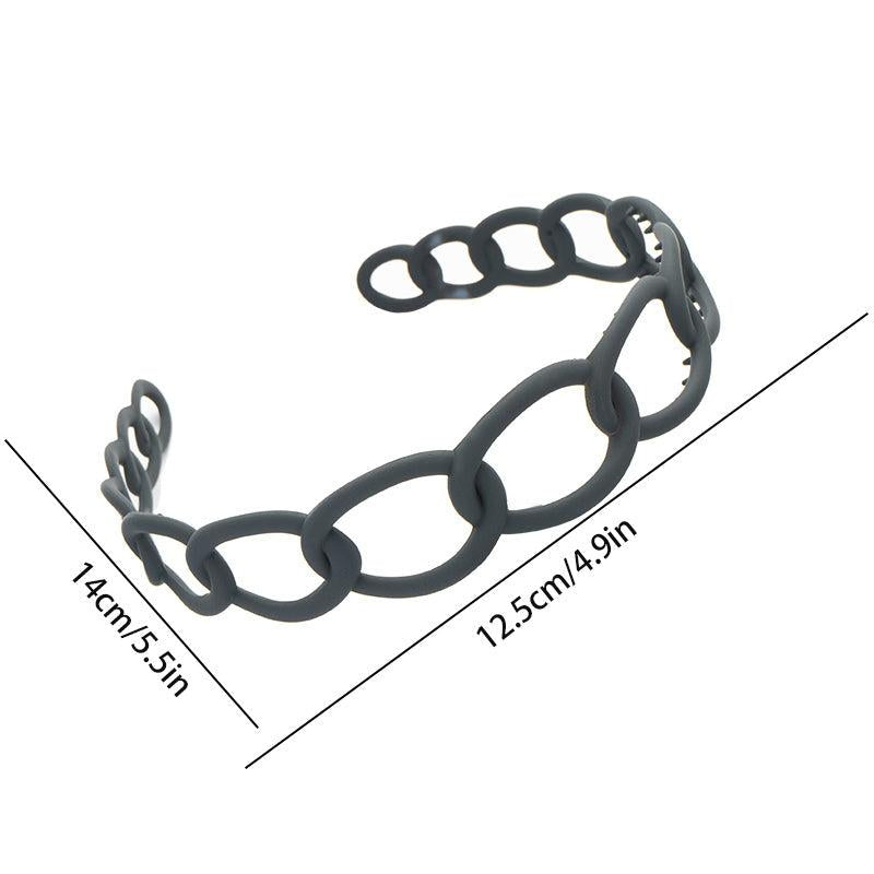 Frosted Wide Brimmed Headband with Hollowed Out Wash Face Hoop Hair Headdress