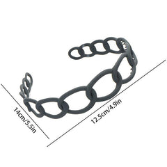 Frosted Wide Brimmed Headband with Hollowed Out Wash Face Hoop Hair Headdress