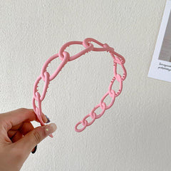 Frosted Wide Brimmed Headband with Hollowed Out Wash Face Hoop Hair Headdress