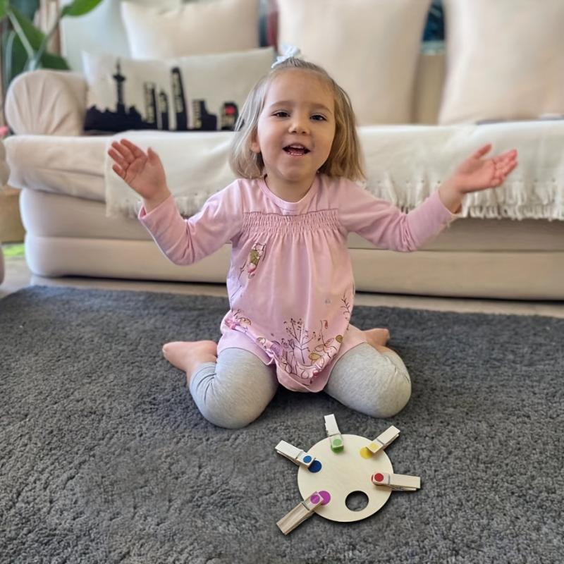 Wooden Clips & Dots Matching Palette Toy