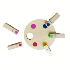 Wooden Clips & Dots Matching Palette Toy