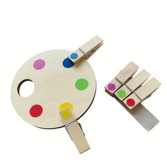 Wooden Clips & Dots Matching Palette Toy