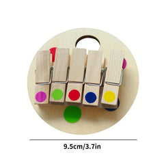 Wooden Clips & Dots Matching Palette Toy