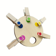 Wooden Clips & Dots Matching Palette Toy