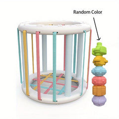 Sensory Sorting Box & 6 Building Blocks Montessori Toy