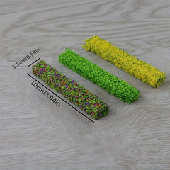 8 Pcs Static Shrub Vegetation Groups Model