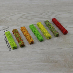 8 Pcs Static Shrub Vegetation Groups Model