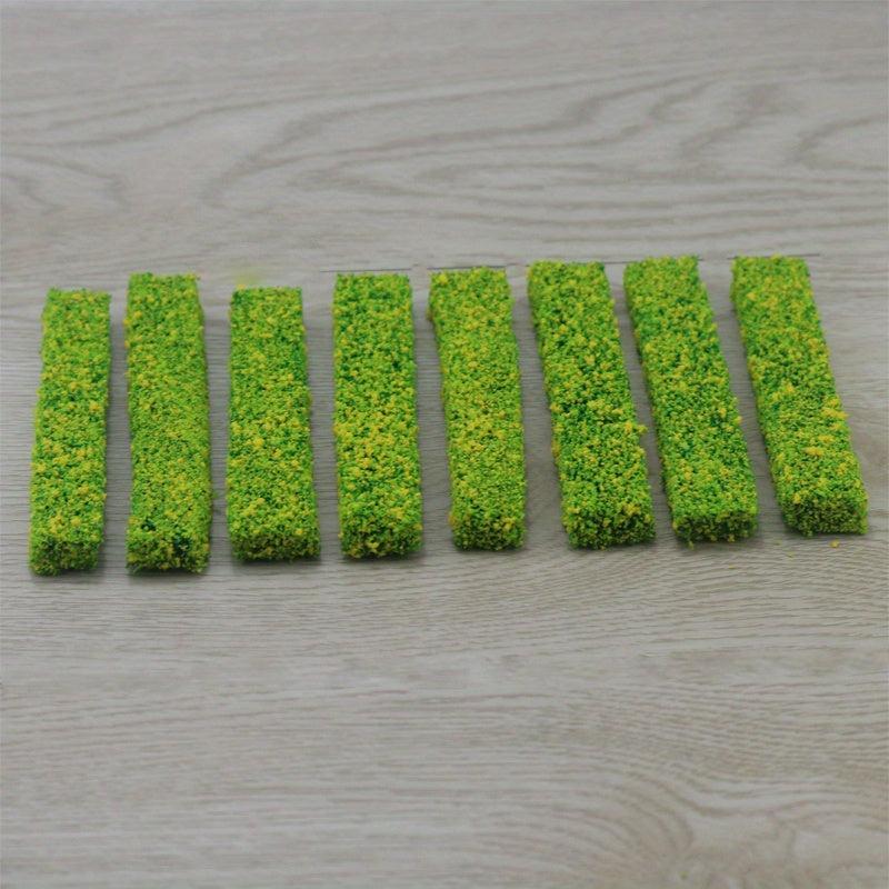 8 Pcs Static Shrub Vegetation Groups Model