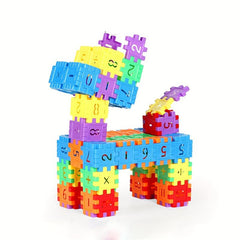 105-Piece Kids Builders Blocks w/ Storage Bag, Educational Toy Building Set