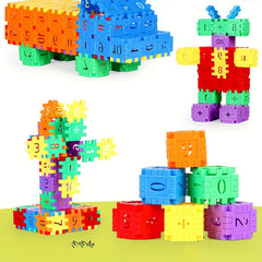 105-Piece Kids Builders Blocks w/ Storage Bag, Educational Toy Building Set