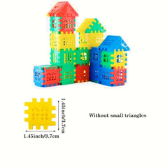 105-Piece Kids Builders Blocks w/ Storage Bag, Educational Toy Building Set