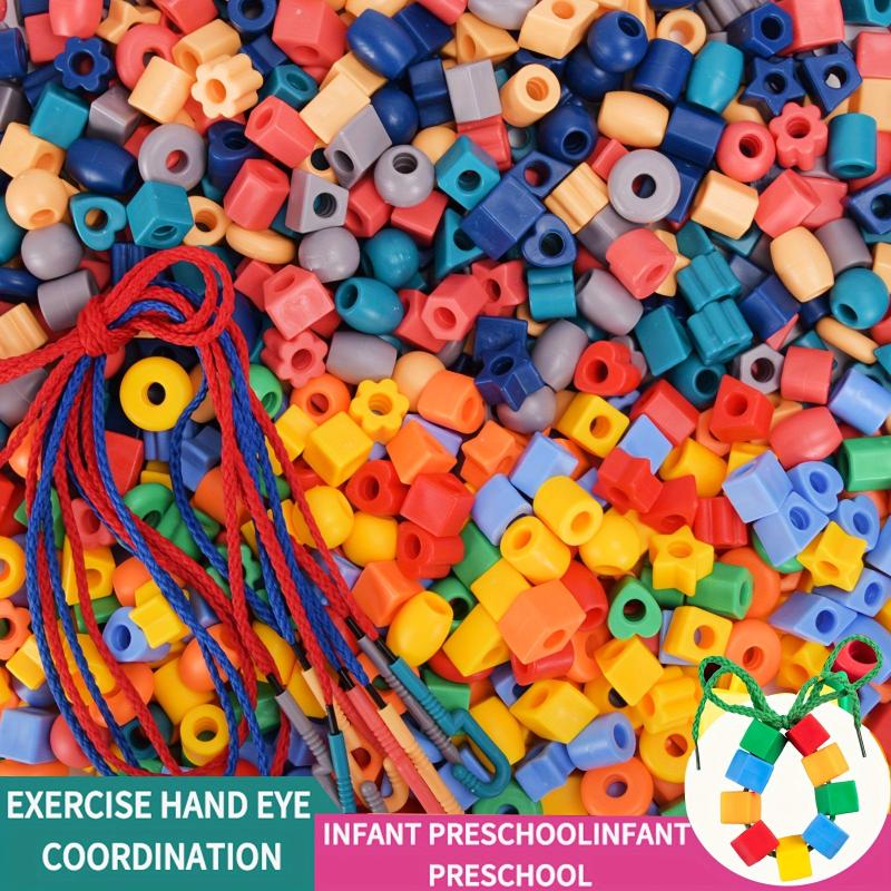 Colorful Beaded Diy Educational Building Blocks Geometric Bracelet