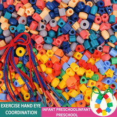 Colorful Beaded Diy Educational Building Blocks Geometric Bracelet