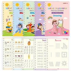 5Pcs Students Practice Word Book Pen Control Training Copybook