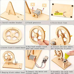 Hand Cranked Generator Student Power Experiment Science DIY Material