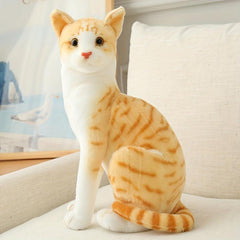 Stuffed Lifelike Siamese Cats Plush Toy - Home Decor Gift For Girls Birthday
