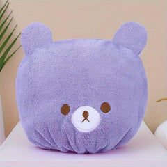Bear Hair Drying Towel for Kids Girls Soft Absorbent Dry Hair Cap