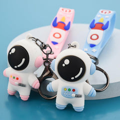 Cartoon Astronaut Key Ring Spaceman Car Key Chain Backpack Pendant Gift