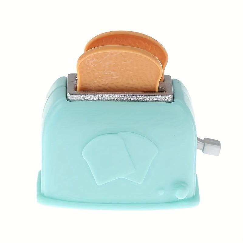 Dollhouse Kitchen Set: Bread Machine, Toaster, Whisk, Scale