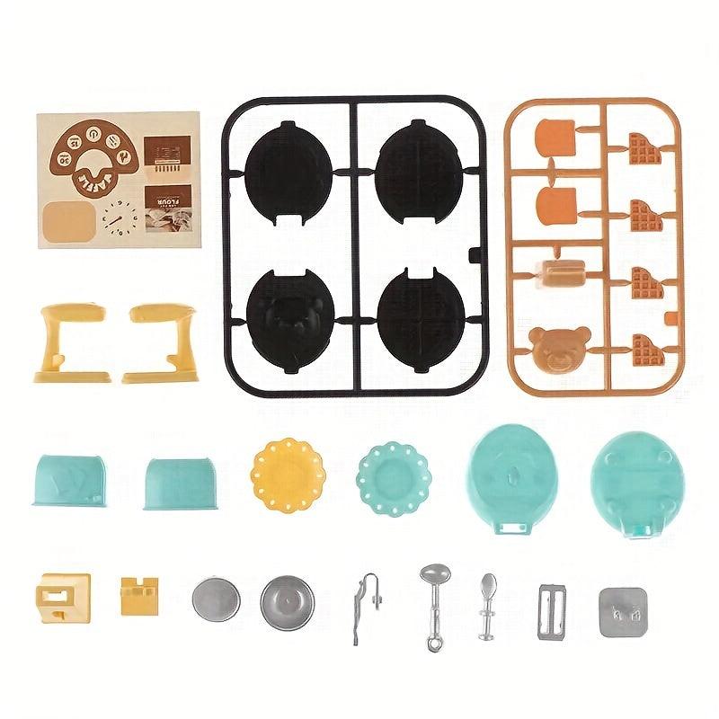 Dollhouse Kitchen Set: Bread Machine, Toaster, Whisk, Scale