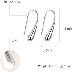 925 Silver Water Drop Earrings for Any Occasion