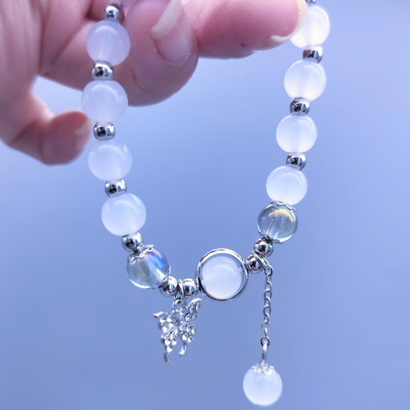 Butterfly Cat Eye Stone Moonlight Pendant Bracelet Gift