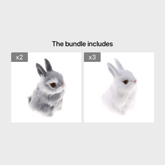 Flocking Rabbit Birthday Gift Doll Little Rabbit Doll Rabbit Gift Plush Toy