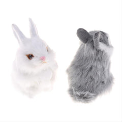 Flocking Rabbit Birthday Gift Doll Little Rabbit Doll Rabbit Gift Plush Toy