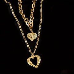 Stainless Steel 2 Love Necklace Non Fading Party Accessories