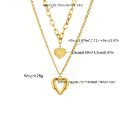 Stainless Steel 2 Love Necklace Non Fading Party Accessories