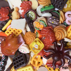 Mini Food Play Set - 50g Realistic Resin Candy Cakes Dessert Fruit Ornaments