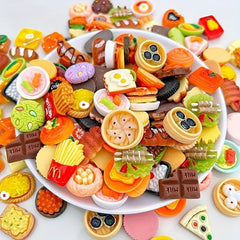 Mini Food Play Set - 50g Realistic Resin Candy Cakes Dessert Fruit Ornaments