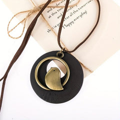 Vintage Wooden Bird Necklace for Christmas and Halloween