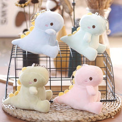 Dino Plush Doll Keychain Backpack Pendant Gift Girls