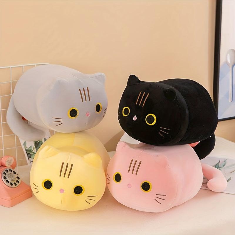Adorable Pink Cat Plush Toy Pillow for Kids