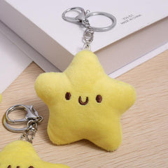 Yellow Little Star Plush Doll Keychain Girls Backpack Decoration