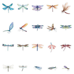 40pcs Bird Insect & Dragonfly Stickers for DIY Projects & Notebook Decor