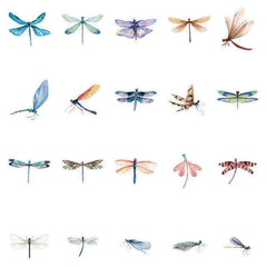 40pcs Bird Insect & Dragonfly Stickers for DIY Projects & Notebook Decor