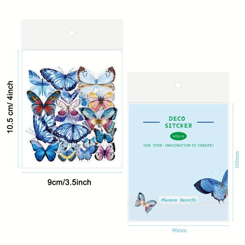 40pcs Bird Insect & Dragonfly Stickers for DIY Projects & Notebook Decor