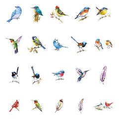 40pcs Bird Insect & Dragonfly Stickers for DIY Projects & Notebook Decor
