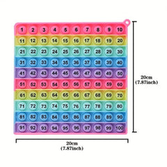 100 Number Table With Numbers P0PP Rainbow Square Wine Cellar Toy