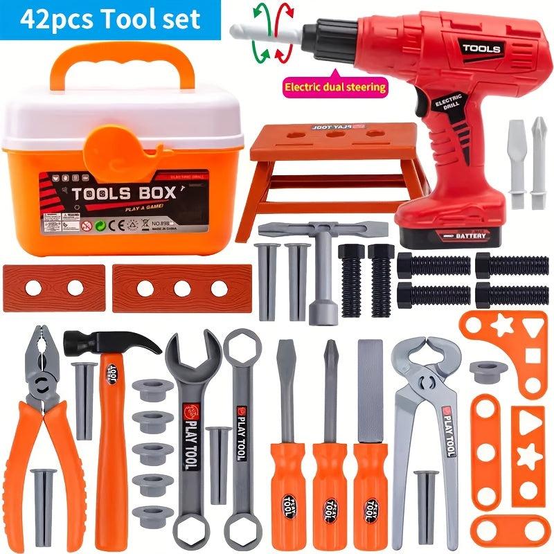 Kids Tool Set with Electronic Toy Drill Pretend Play Kids Toys