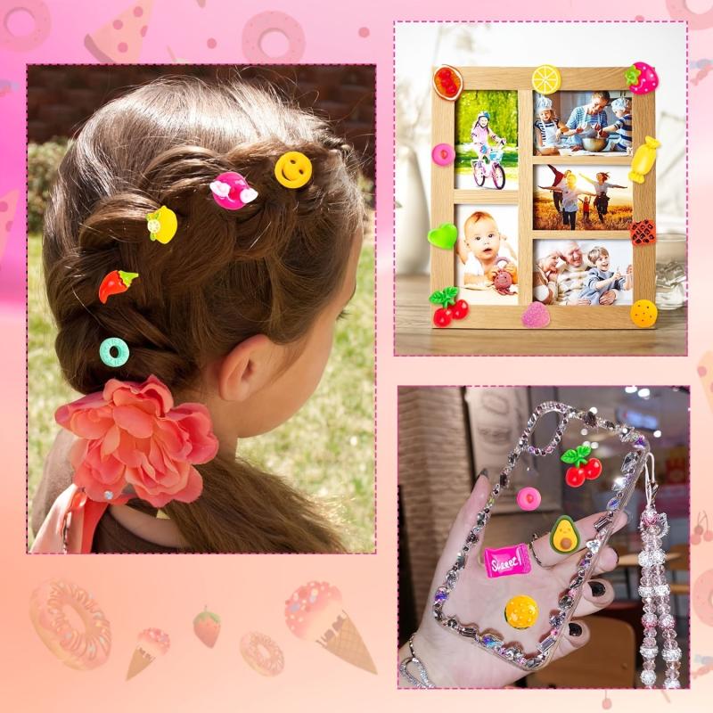 30Pcs Mini Food Dollhouse Accessories with Storage Box for Pretend Play Kitchen