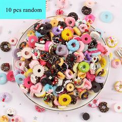 30Pcs Mini Food Dollhouse Accessories with Storage Box for Pretend Play Kitchen