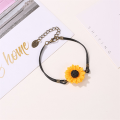 Vintage Sunflower Resin Daisy Bracelet for Students