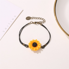Vintage Sunflower Resin Daisy Bracelet for Students