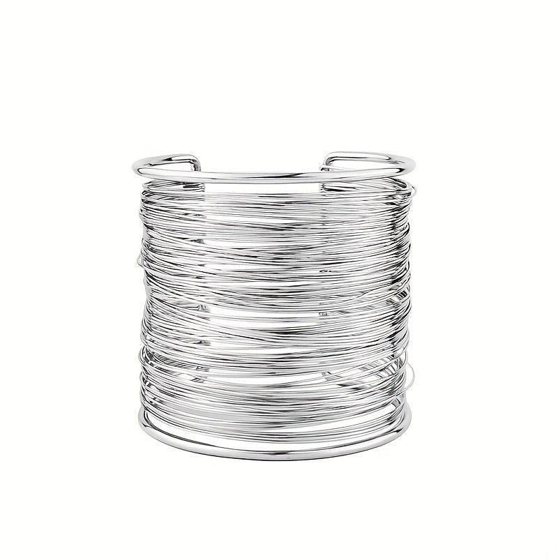 Punk Wide Metal Bangle Bracelet - Make a Statement